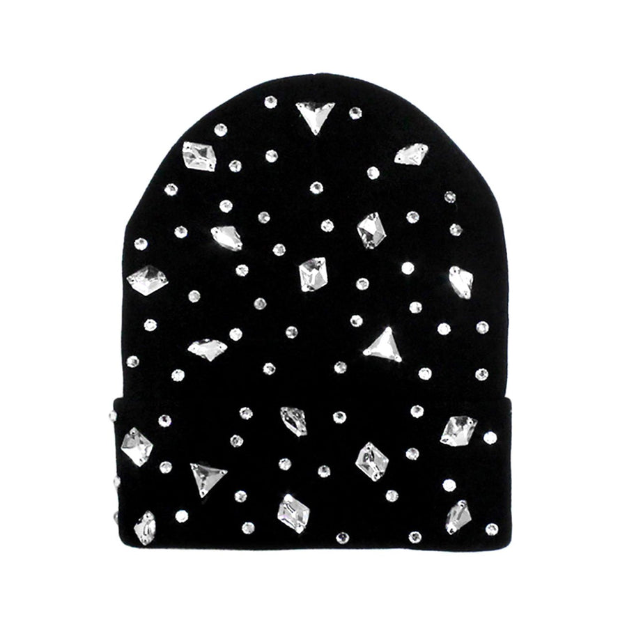 Bling Multi Color Stone Beanie Hat