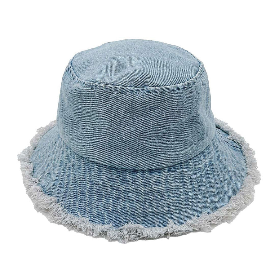 Frayed Edge Vintage Denim Bucket Hat