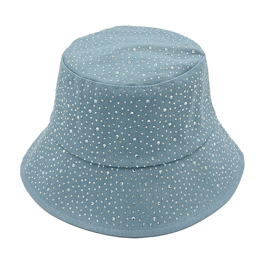 Glam Classic Denim Stone Bucket Hat