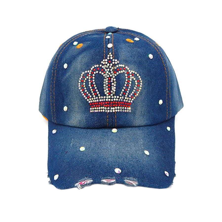 Sparkling Bling Queen Crown Studded Baseball Cap