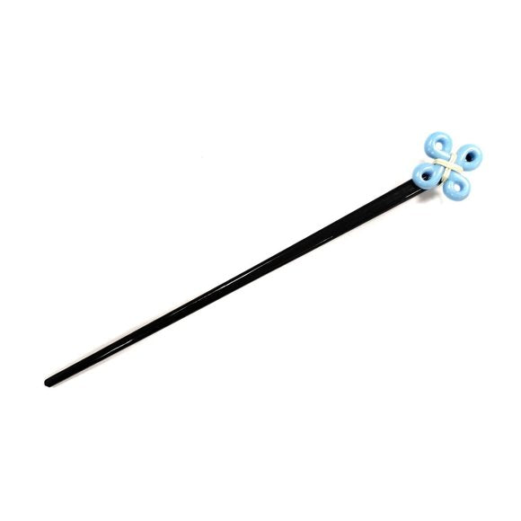 Coral Lucky Knot Hair Stick Pin