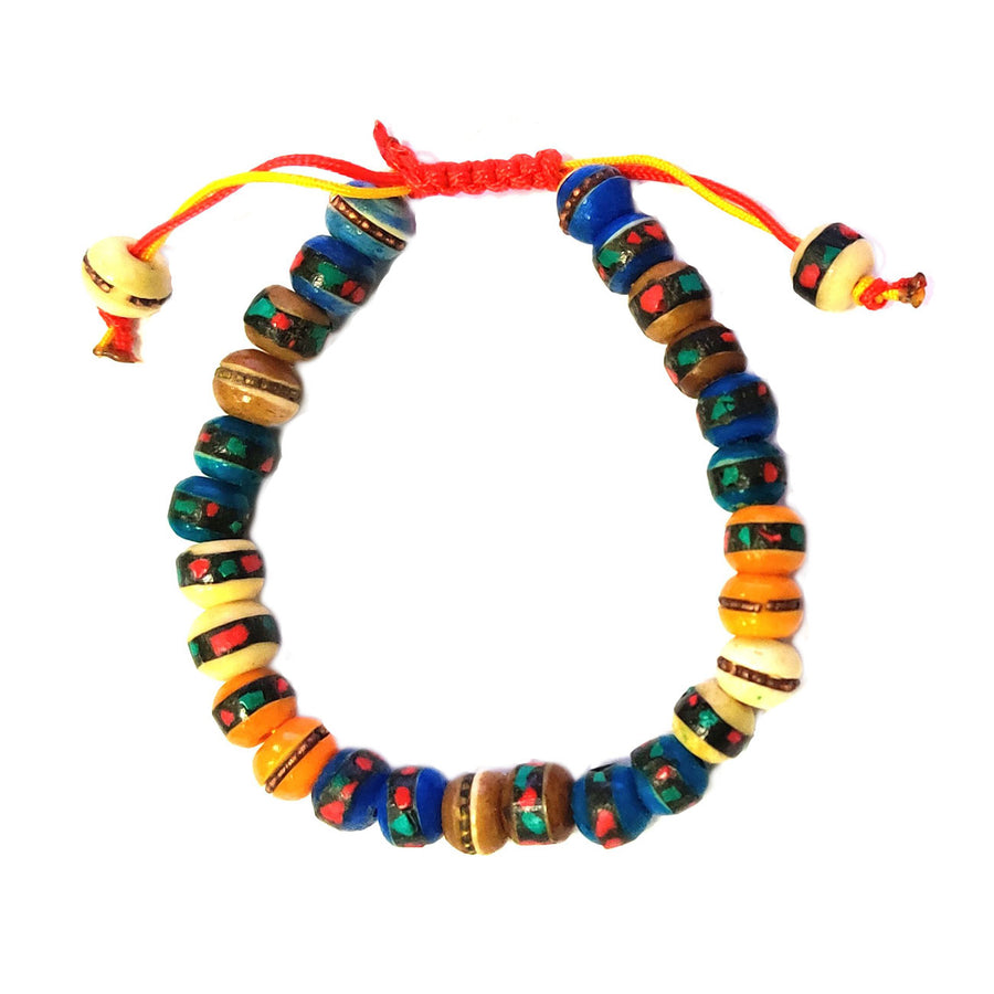 Handcrafted Multi Color Tibetan Tribal Statement Bracelet