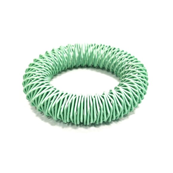 Mint Green Metal Wire Stretchy Bracelet
