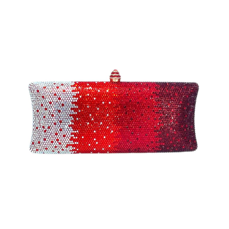 Romantic Red Crystal Stone Evening Case Bag