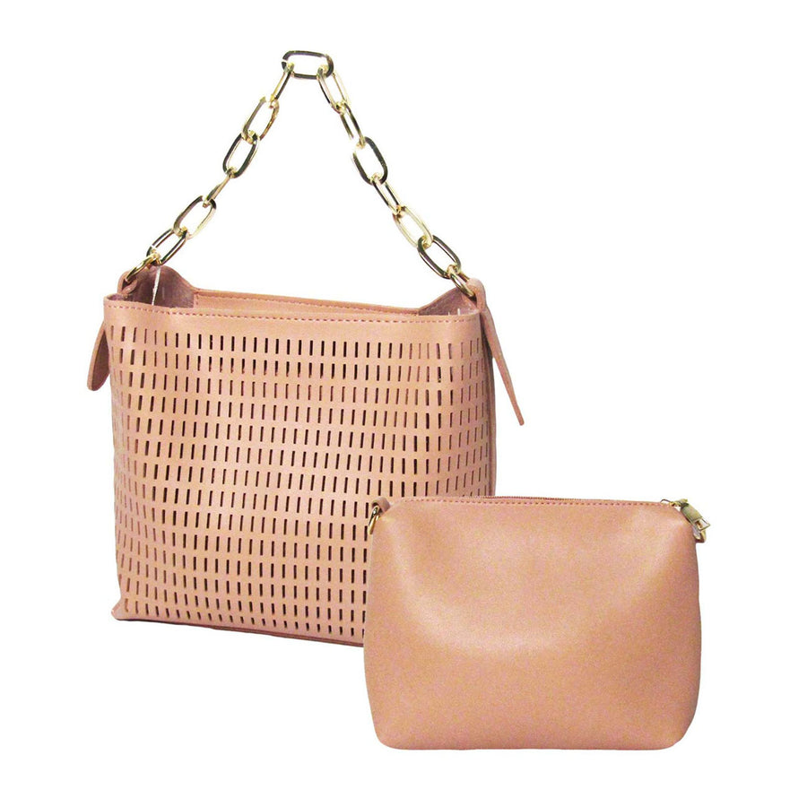 Romantic Blush Pink Cut Out 2 in 1 Tote Bag