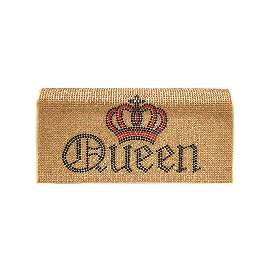 Bling Crown Queen Gold Rhinestone Evening Clutch Case Bag