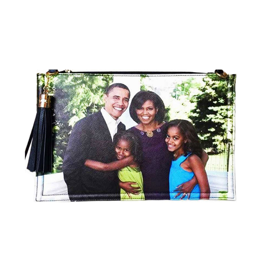 Stunning Obama Family Tassel Envelope Clutch