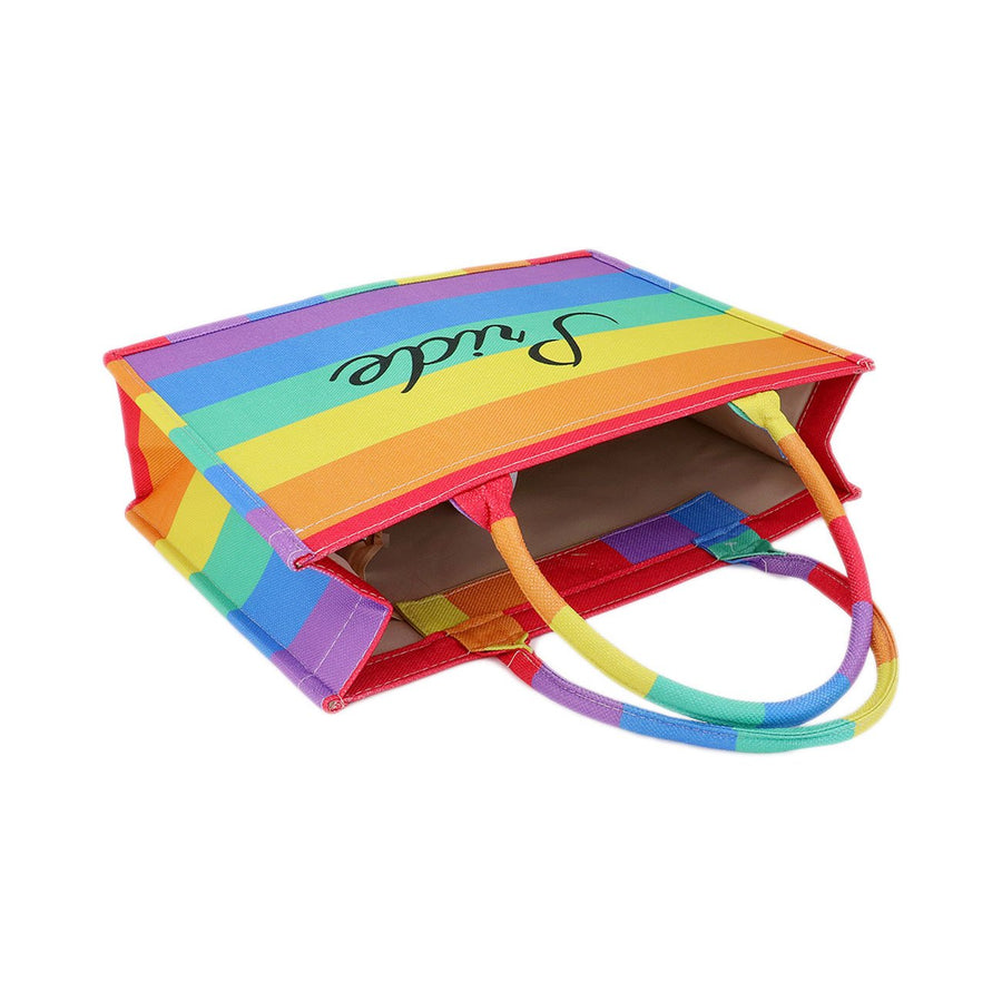 Pride Message Rainbow Print Tote Bag