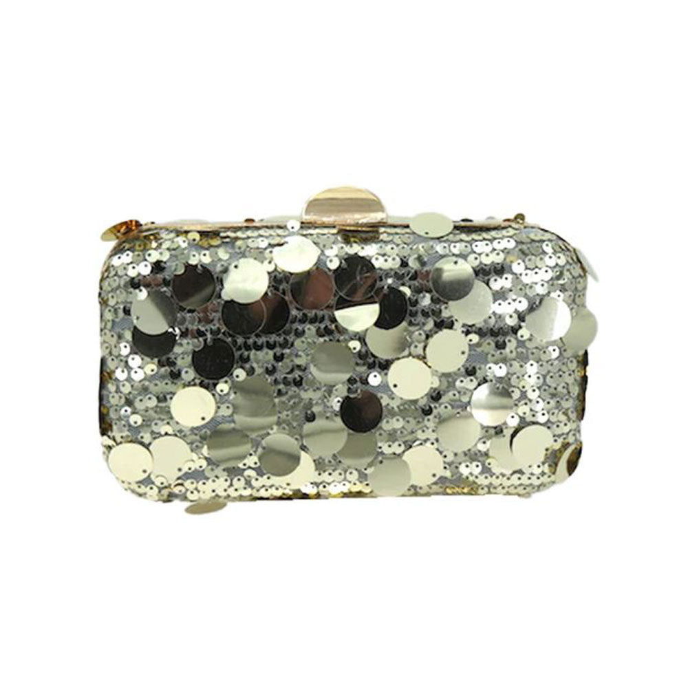 I DO Sequin Clutch - Gold/White main image 0