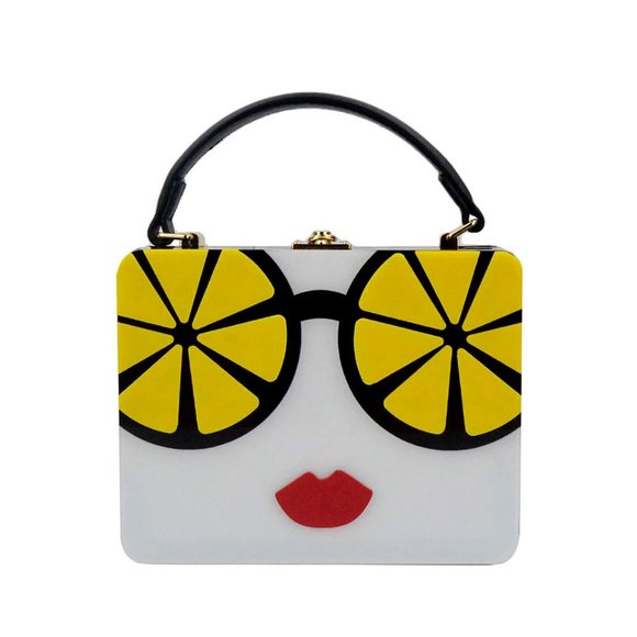 Inspired Lemon Sunglasses Top Handle Case Bag