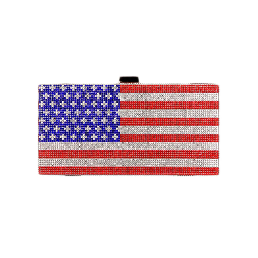 Luxe Stars and Stripes Patriotic American Clutch Bag