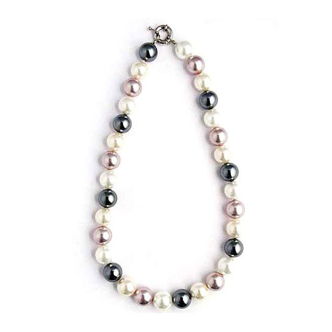 Large Tri-Color Pearly Shell Necklace by Isabel