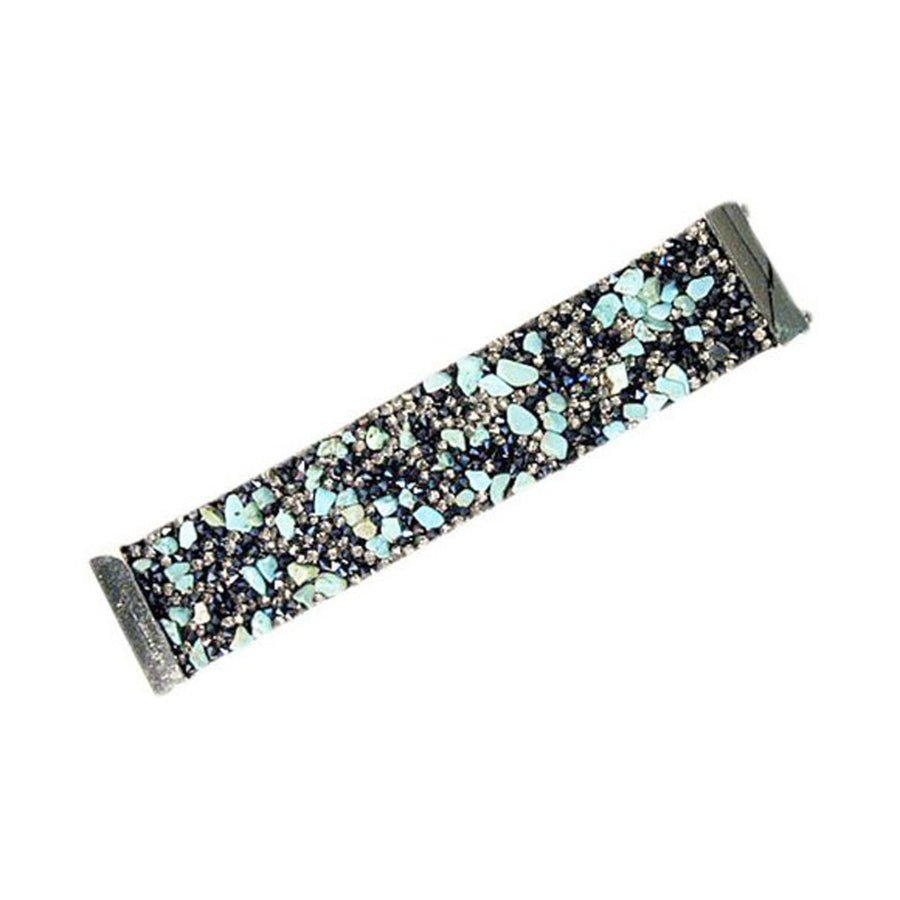 Turquoise Stone Chips Clasp Bracelet
