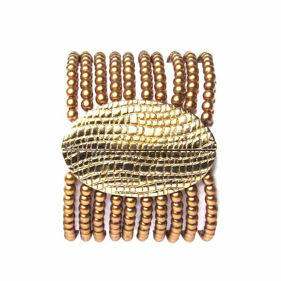 Vintage Boho Copper Stretch Statement Bracelet
