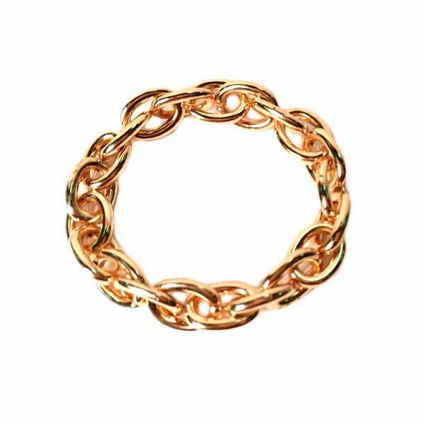 Metallic Mini Gold Chain Link Stretchy Bracelet