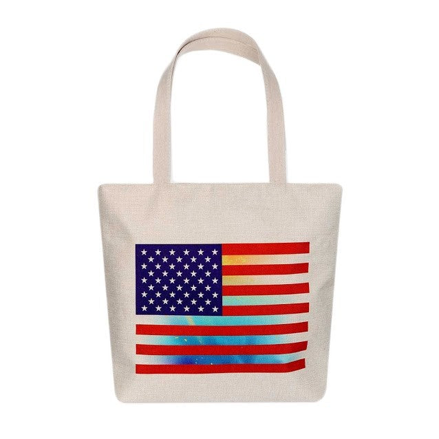 Stars & Stripes Patriotic American Flag Canvas Eco Bag