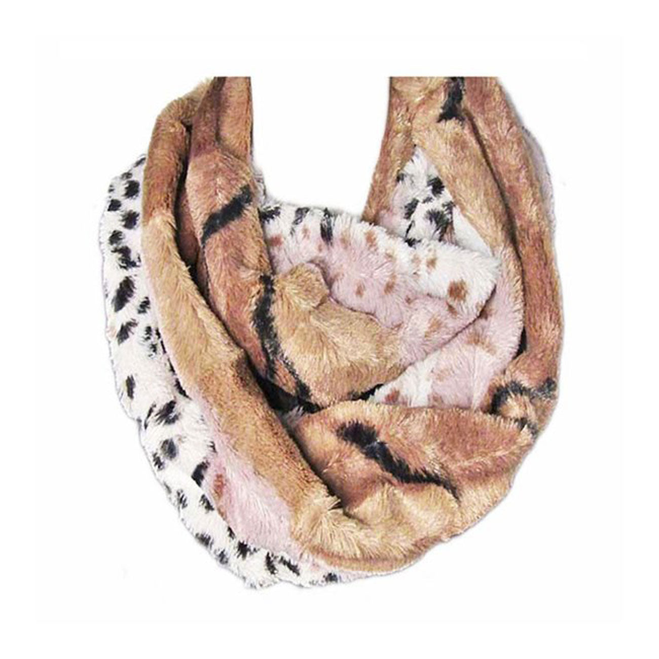 Golden Brown Leopard Print Infinity Scarf TigerLilyBloom™