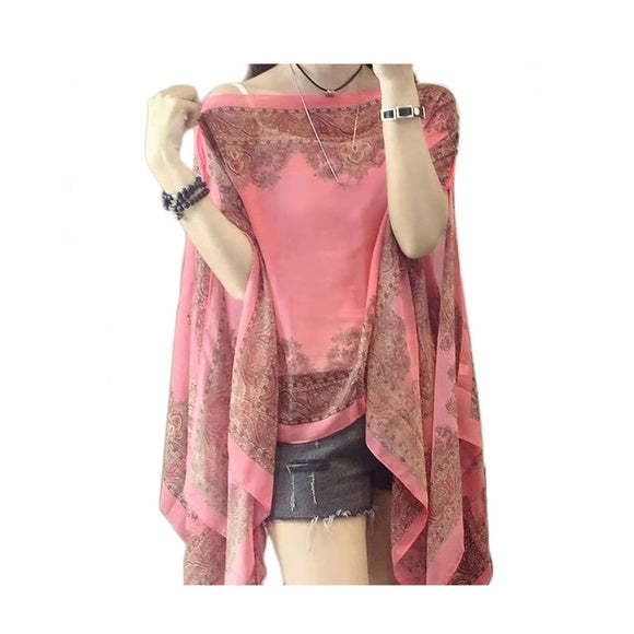 Pink Paisley Pearly Floral Cover Up
