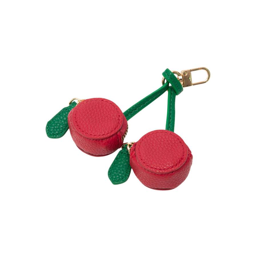 Red Cherry Keychain Bag Coin Purse Charm