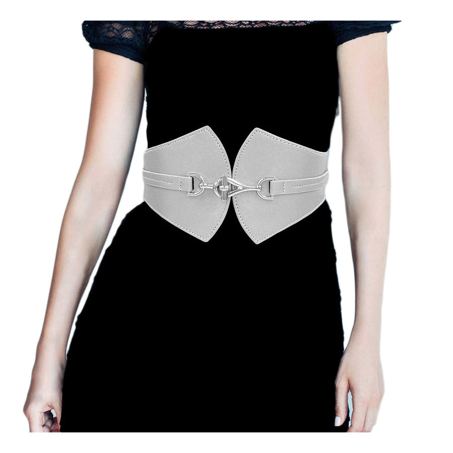 Gold Metal Buckle Stretch Elastic Belt