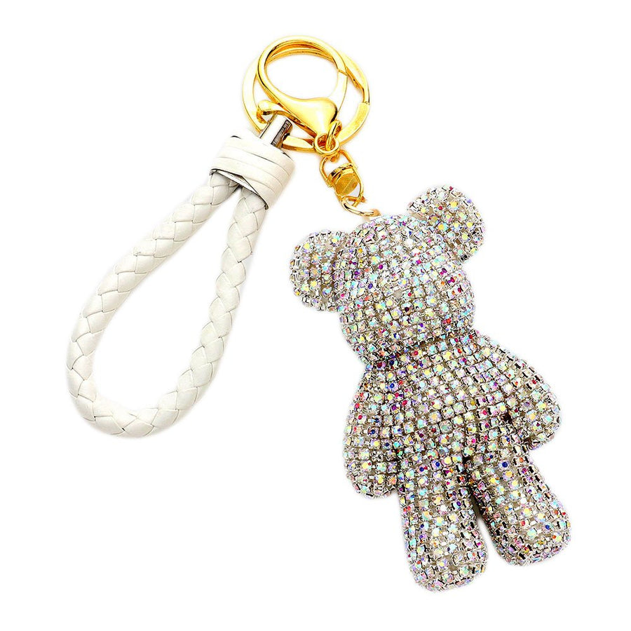 Bling Pink Bear Strap Key Chain