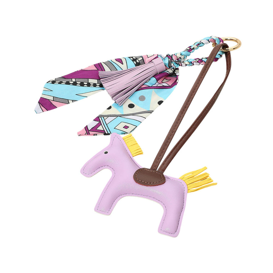 Red Horse Tassel Scarf Keychain Bag Charm