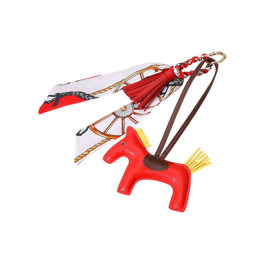 Red Horse Tassel Scarf Keychain Bag Charm