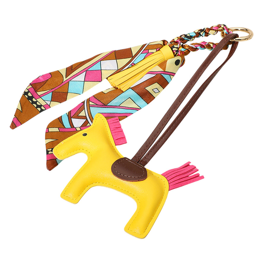 Red Horse Tassel Scarf Keychain Bag Charm