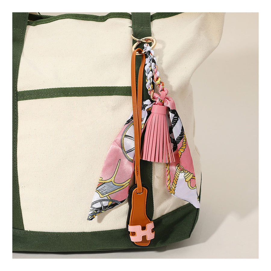 Green Slipper Tassel Scarf Keychain Bag Charm