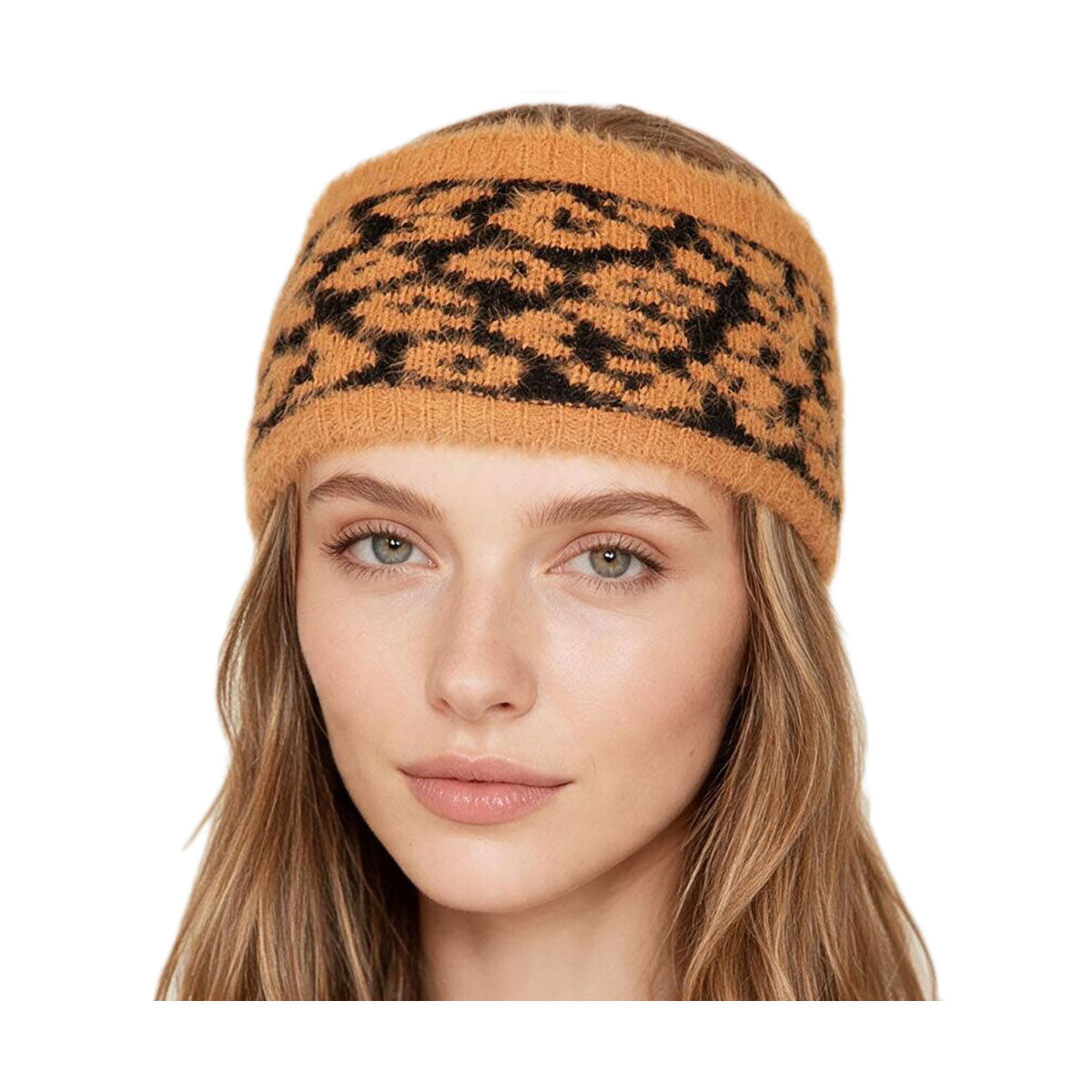 Taupe Leopard Patterned Earmuff Headband – TigerLilyBloom™