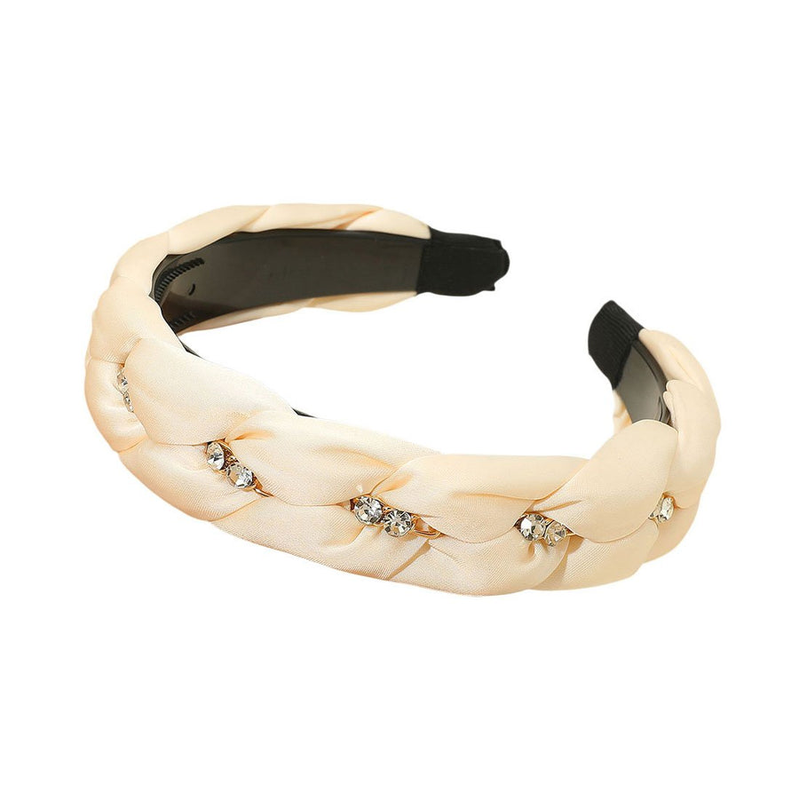 Brown Braided Stone Cluster Headband