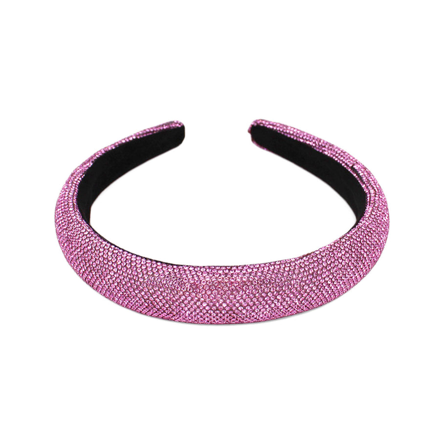 Glittering Pink Bling Padded Headband