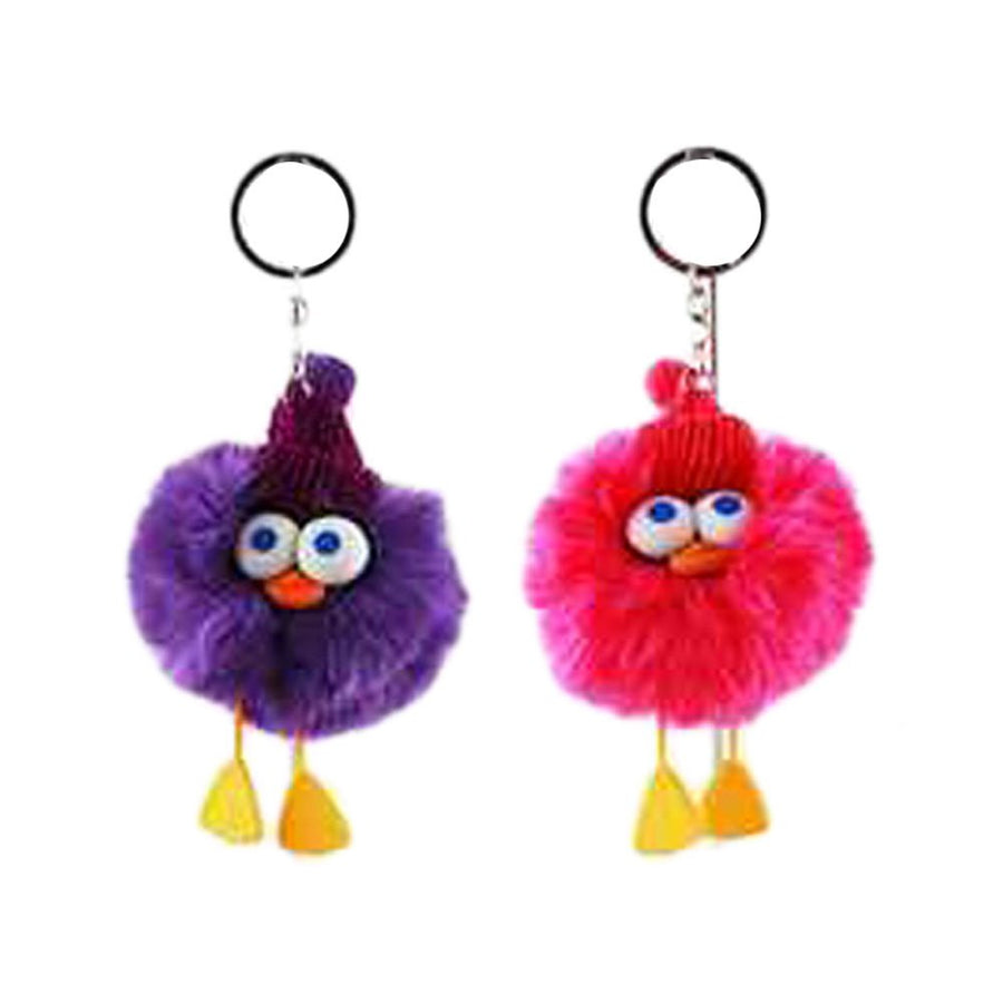 Furry Cute Pom Pom Ball Keychain Charm