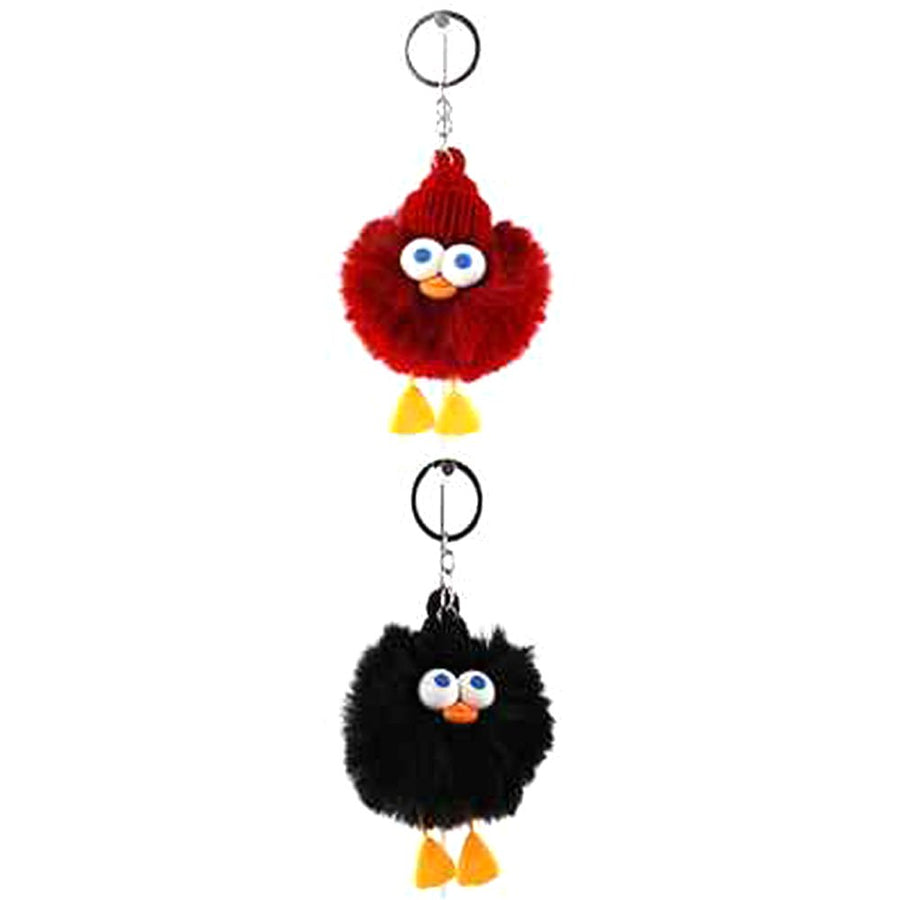 Furry Cute Pom Pom Ball Keychain Charm