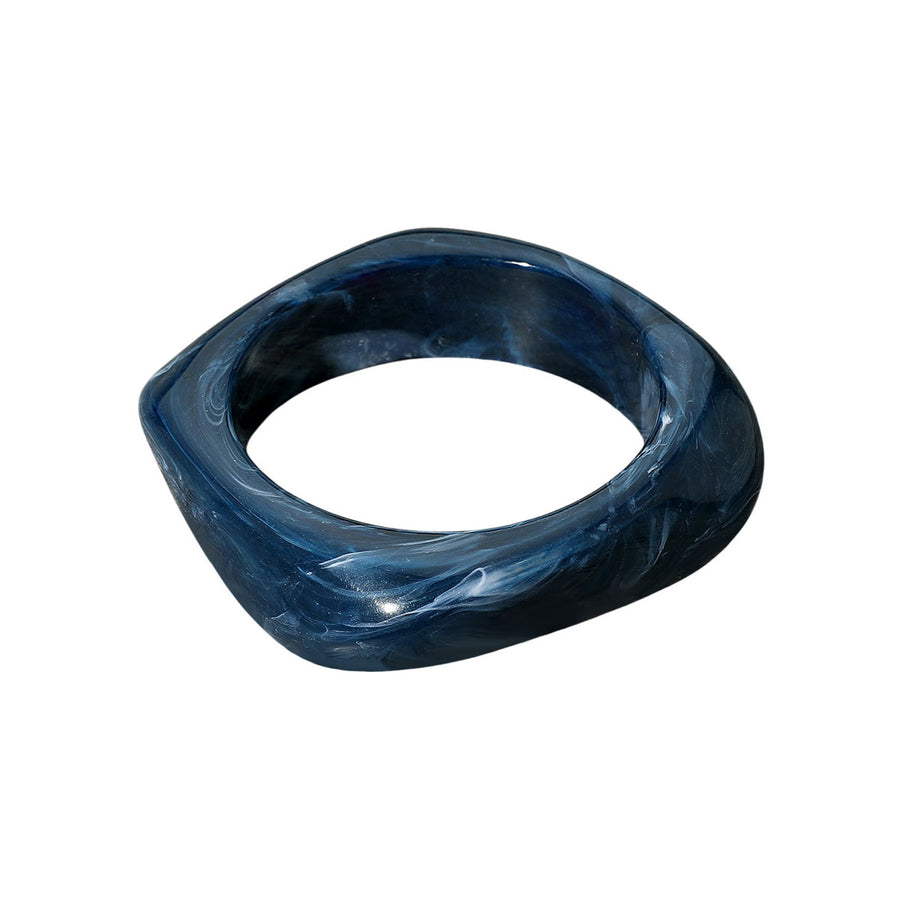 Fuchsia Abstract Square Celluloid Acetate Bangle Bracelet