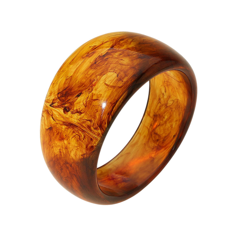 Bold Green Wide Celluloid Acetate Bangle Bracelet