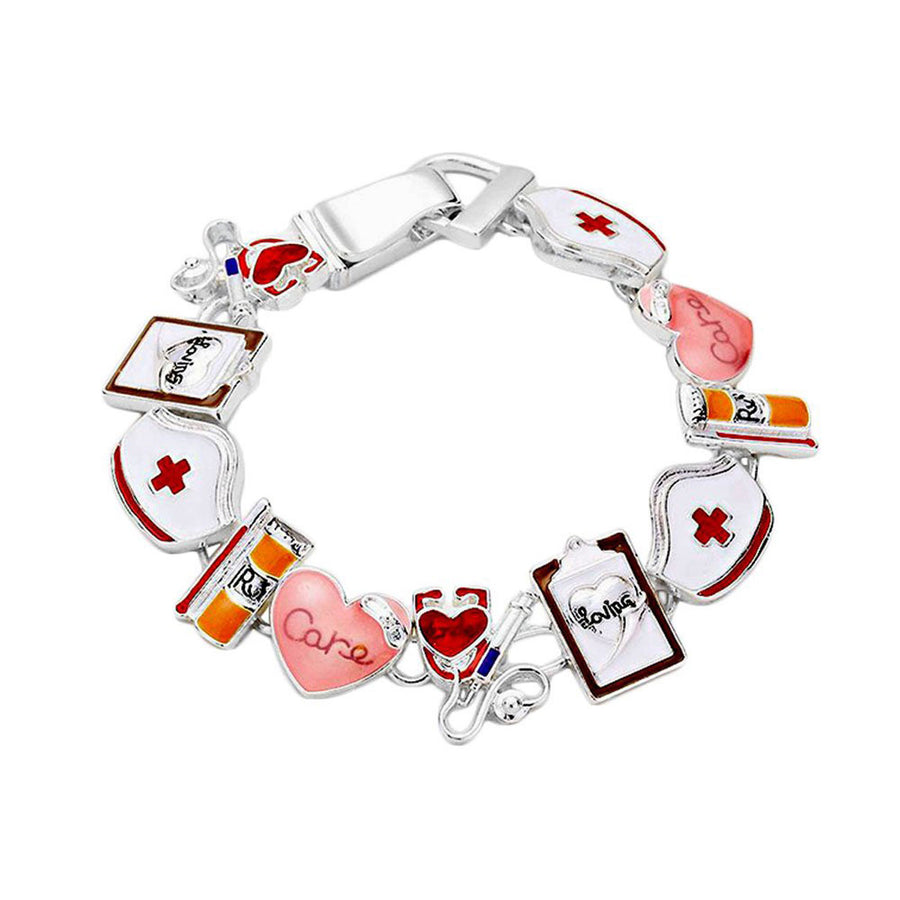 Nurse Charms Link Bracelet