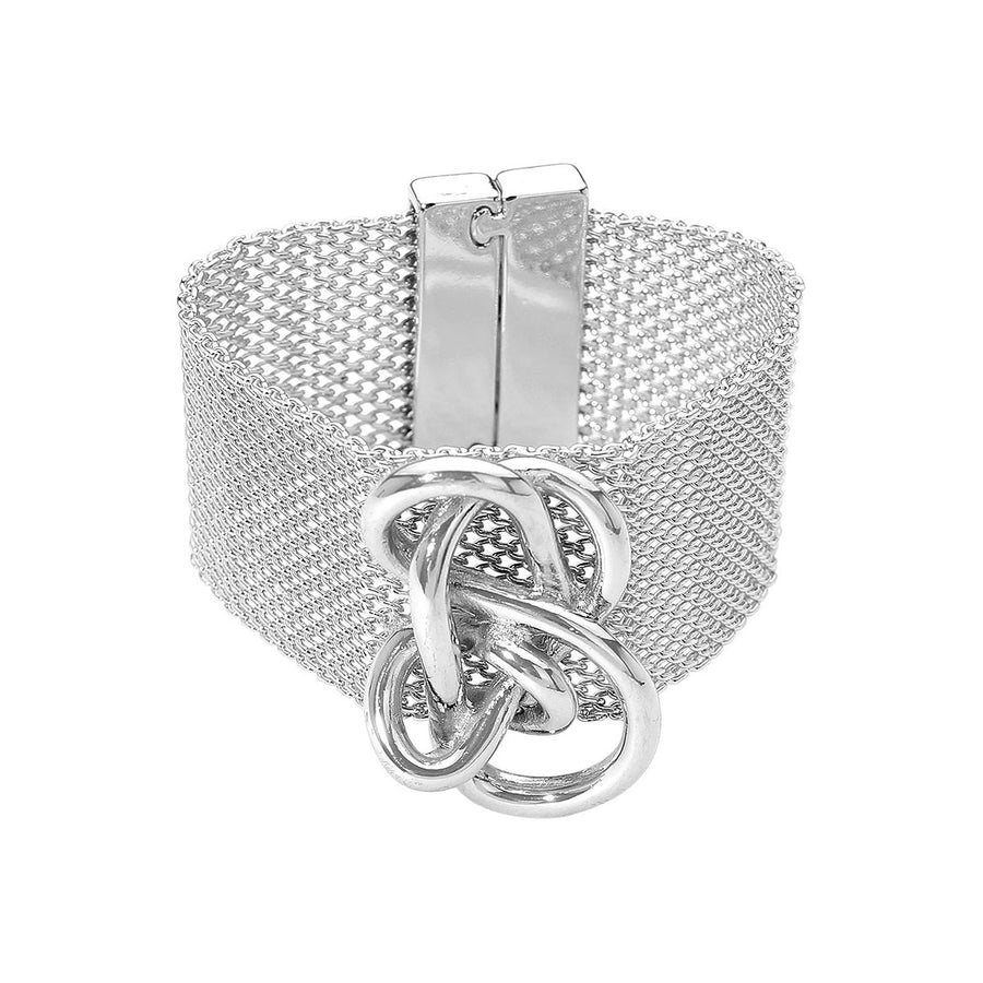 Gold Metal Knot Mesh Magnetic Bracelet