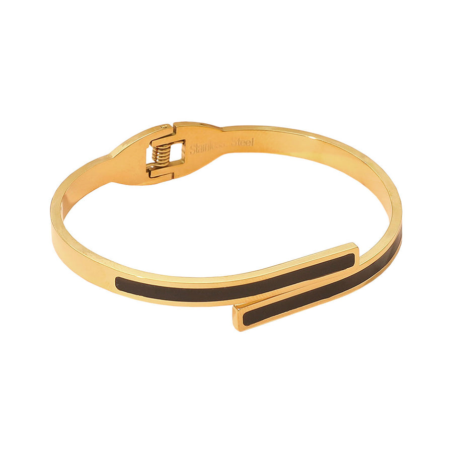 Stylish Fuchsia Overlap Hinged Bangle Bracelet