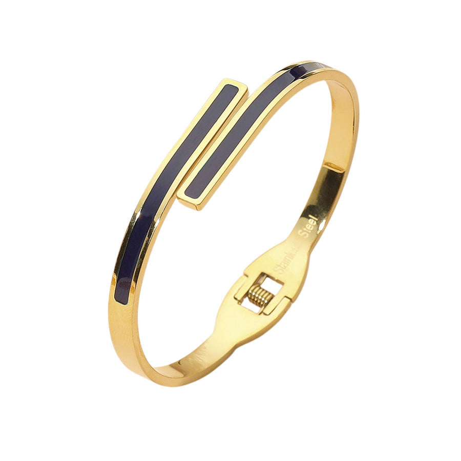 Stylish Fuchsia Overlap Hinged Bangle Bracelet