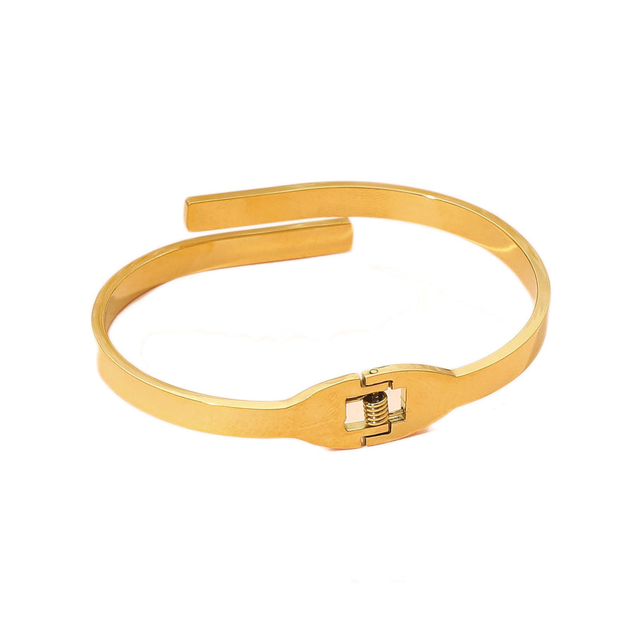 Stylish Fuchsia Overlap Hinged Bangle Bracelet
