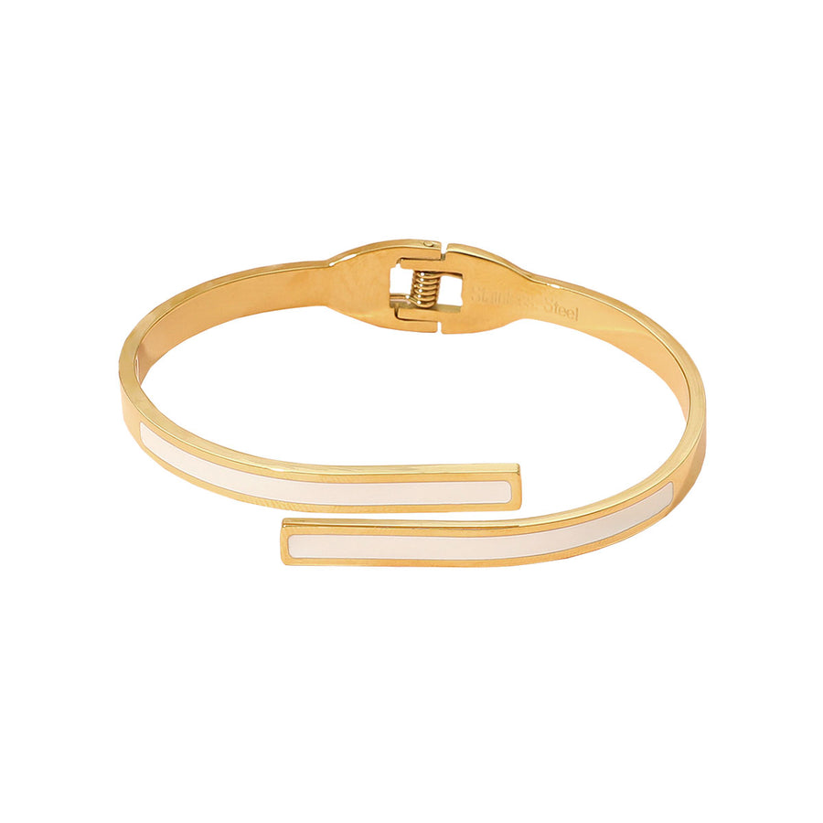 Stylish Fuchsia Overlap Hinged Bangle Bracelet