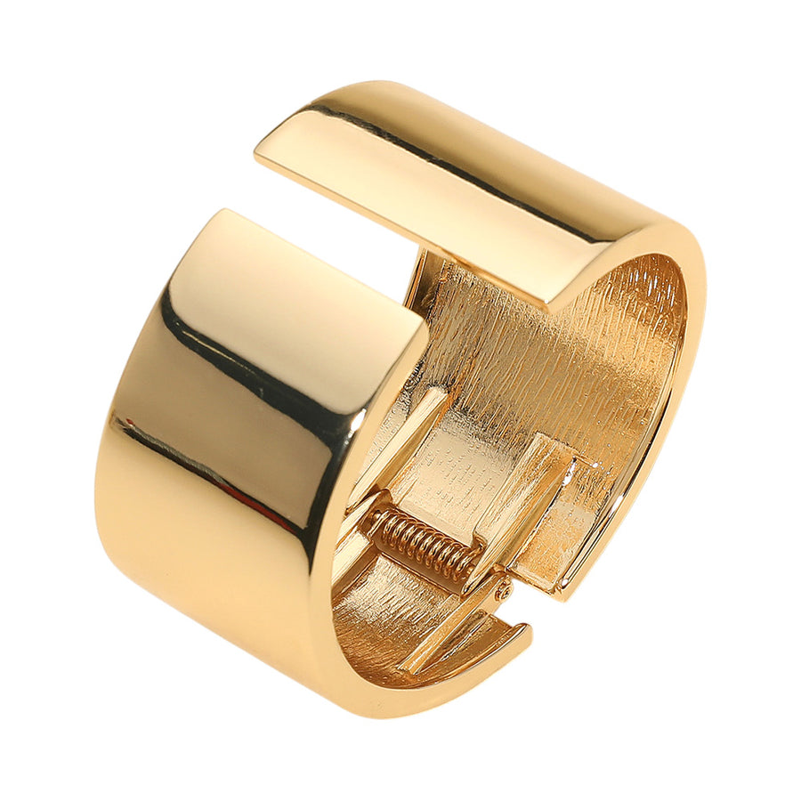 Silver Wide Metal Cuff Bracelet