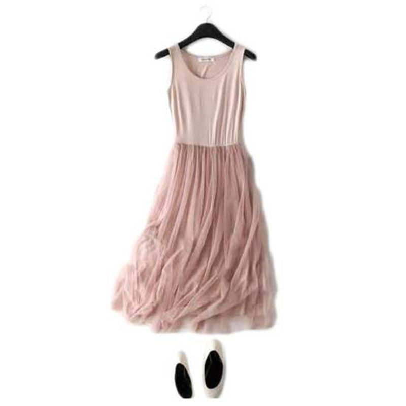 Designer Inspired Dusty Rose Tulle Mesh Dress