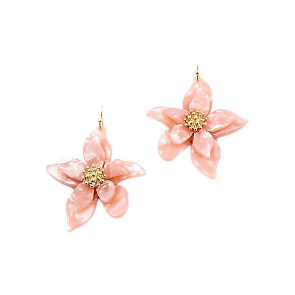 Gorgeous Pink Flower Earrings