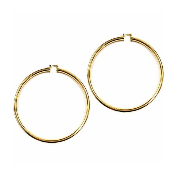 Stunning Modern Gold Thick Oversized Hoop Earrings