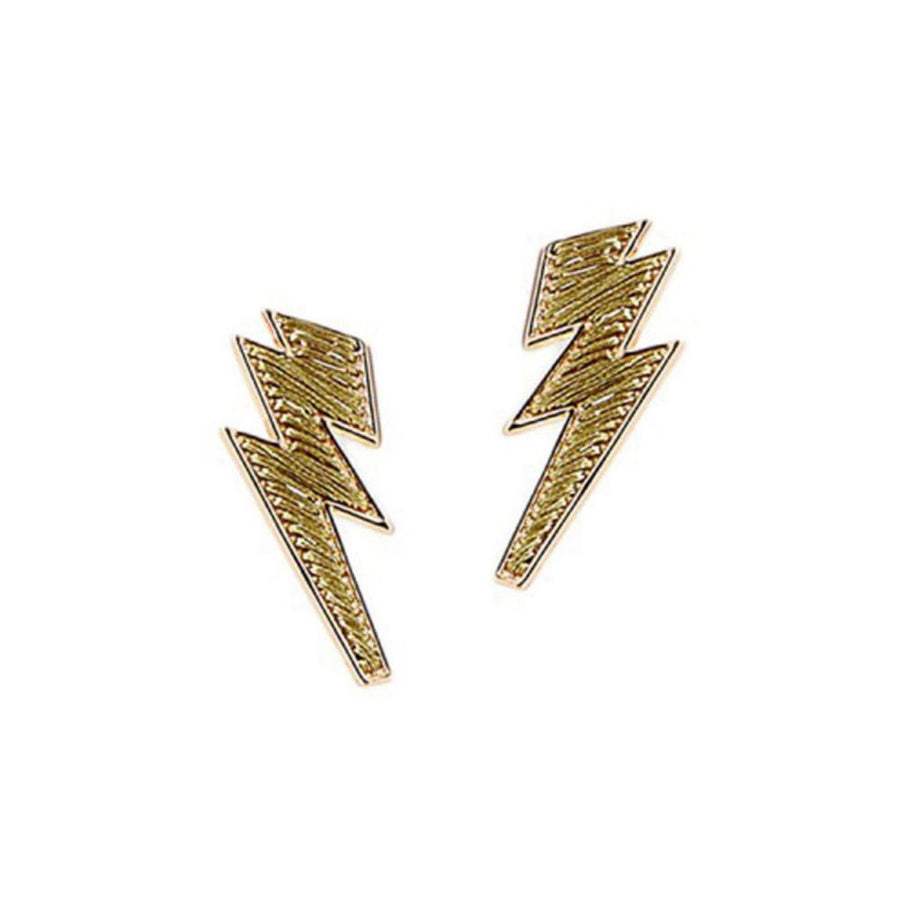 Silver Lightning Bolt Earrings