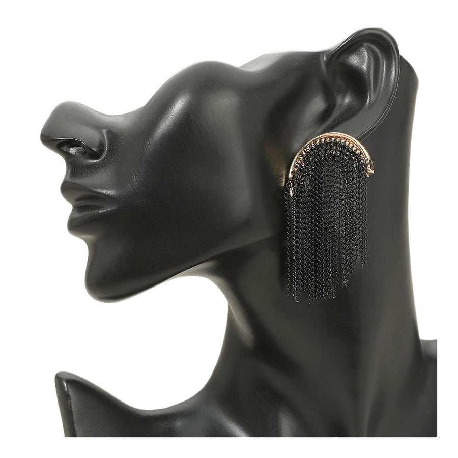 Turquoise Chain Fringe Earrings