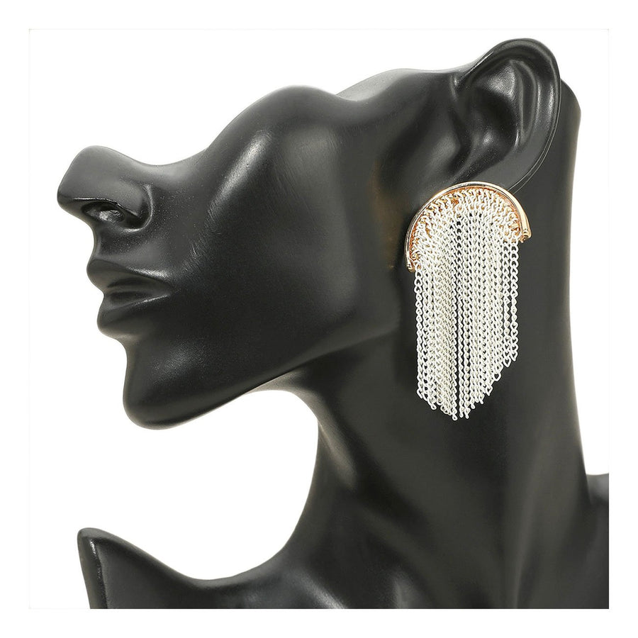 Turquoise Chain Fringe Earrings