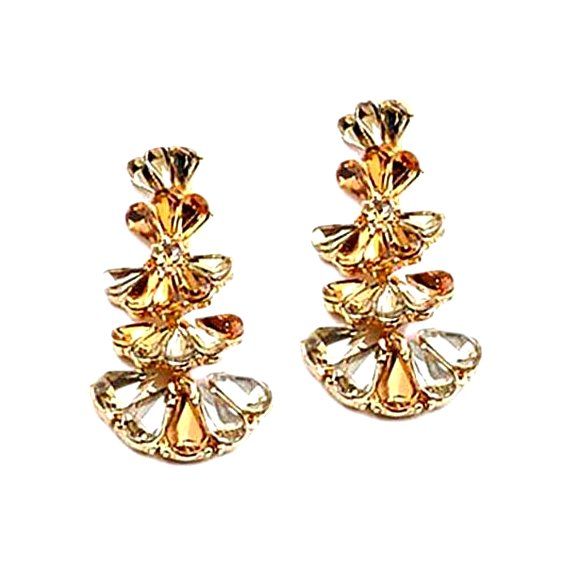 Stunning 5 Tiers Crystal Drop Statement Earrings